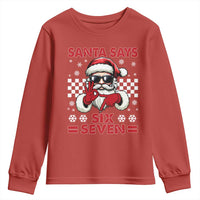 67 Christmas Youth Sweatshirt Funny Santa Says Six Seven Meme Gen Alpha Slang - Wonder Print Shop