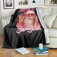 Funny Pink Santa Says Six Seven Throw Blanket 67 Christmas Meme Gen Alpha - Wonder Print Shop