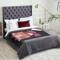 Funny Pink Santa Says Six Seven Throw Blanket 67 Christmas Meme Gen Alpha - Wonder Print Shop