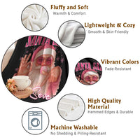 Funny Pink Santa Says Six Seven Throw Blanket 67 Christmas Meme Gen Alpha - Wonder Print Shop