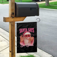 Funny Pink Santa Says Six Seven Garden Flag 67 Christmas Meme Gen Alpha - Wonder Print Shop