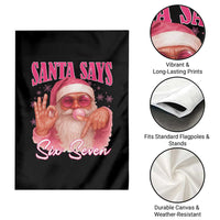 Funny Pink Santa Says Six Seven Garden Flag 67 Christmas Meme Gen Alpha - Wonder Print Shop