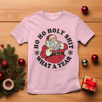 Ho Ho Holy Shit What A Year T Shirt Funny Christmas Santa - Wonder Print Shop