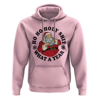 Ho Ho Holy Shit What A Year Hoodie Funny Christmas Santa - Wonder Print Shop