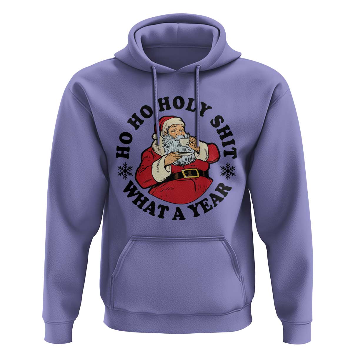 Ho Ho Holy Shit What A Year Hoodie Funny Christmas Santa - Wonder Print Shop