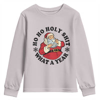 Ho Ho Holy Shit What A Year Youth Sweatshirt Funny Christmas Santa - Wonder Print Shop