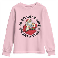 Ho Ho Holy Shit What A Year Youth Sweatshirt Funny Christmas Santa - Wonder Print Shop