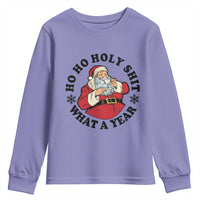 Ho Ho Holy Shit What A Year Youth Sweatshirt Funny Christmas Santa - Wonder Print Shop