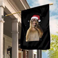 Christmas Thinking Monkey Meme Humor Brainrot Garden Flag - Wonder Print Shop