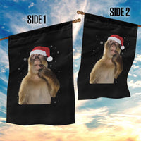 Christmas Thinking Monkey Meme Humor Brainrot Garden Flag - Wonder Print Shop