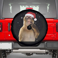 Christmas Thinking Monkey Meme Humor Brainrot Spare Tire Cover - Wonder Print Shop