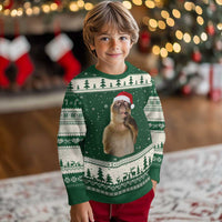 Xmas Thinking Monkey Meme Humor Brainrot Ugly Christmas Sweater - Wonder Print Shop