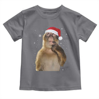 Christmas Thinking Monkey Meme Humor Brainrot Toddler T Shirt - Wonder Print Shop