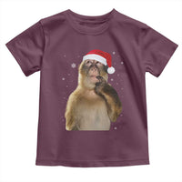 Christmas Thinking Monkey Meme Humor Brainrot Toddler T Shirt - Wonder Print Shop