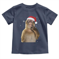 Christmas Thinking Monkey Meme Humor Brainrot Toddler T Shirt - Wonder Print Shop