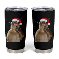 Christmas Thinking Monkey Meme Humor Brainrot Tumbler Cup - Wonder Print Shop