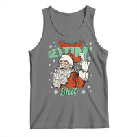 Funny Christmas Naughty Santa Tank Top You Aint Getting Shit Inappropriate Xmas - Wonder Print Shop
