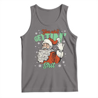 Funny Christmas Naughty Santa Tank Top You Aint Getting Shit Inappropriate Xmas - Wonder Print Shop
