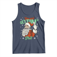 Funny Christmas Naughty Santa Tank Top You Aint Getting Shit Inappropriate Xmas - Wonder Print Shop