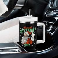 Funny Christmas Naughty Santa Tumbler With Handle You Aint Getting Shit Inappropriate Xmas - Wonder Print Shop
