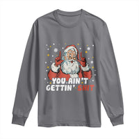 You Aint Getting Shit Christmas Santa Long Sleeve Shirt Funny Dirty Xmas Adult Humor - Wonder Print Shop