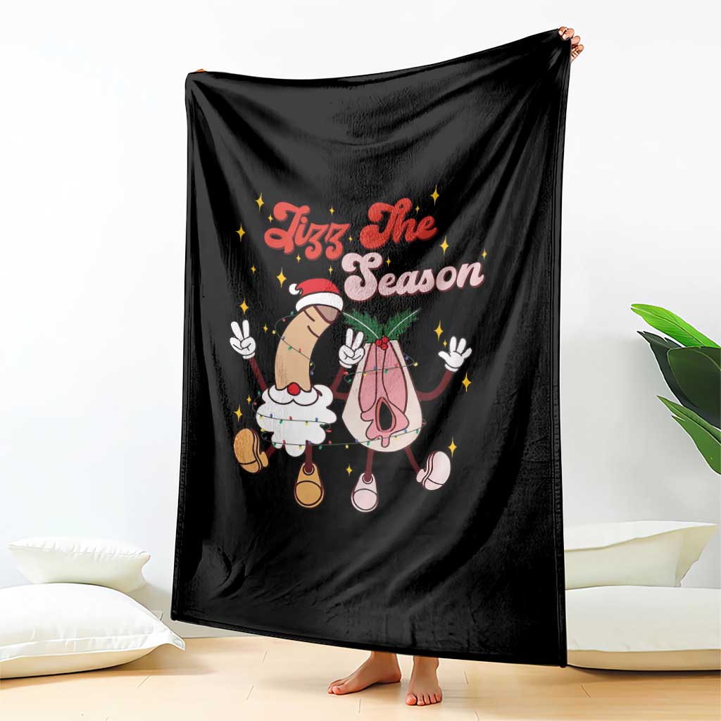 Dirty Christmas Jizz The Season Throw Blanket Funny Xmas Inappropriate Adult Humor - Wonder Print Shop