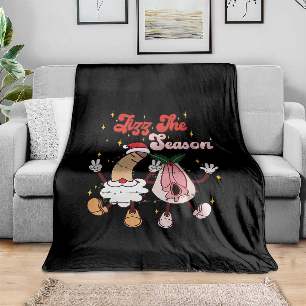 Dirty Christmas Jizz The Season Throw Blanket Funny Xmas Inappropriate Adult Humor - Wonder Print Shop