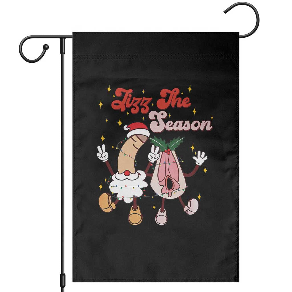 Dirty Christmas Jizz The Season Garden Flag Funny Xmas Inappropriate Adult Humor - Wonder Print Shop