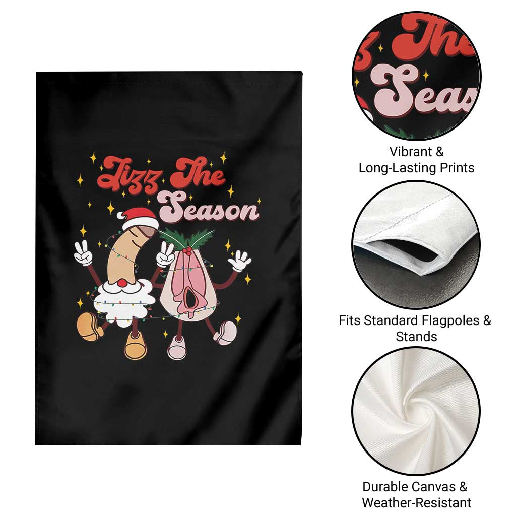 Dirty Christmas Jizz The Season Garden Flag Funny Xmas Inappropriate Adult Humor - Wonder Print Shop