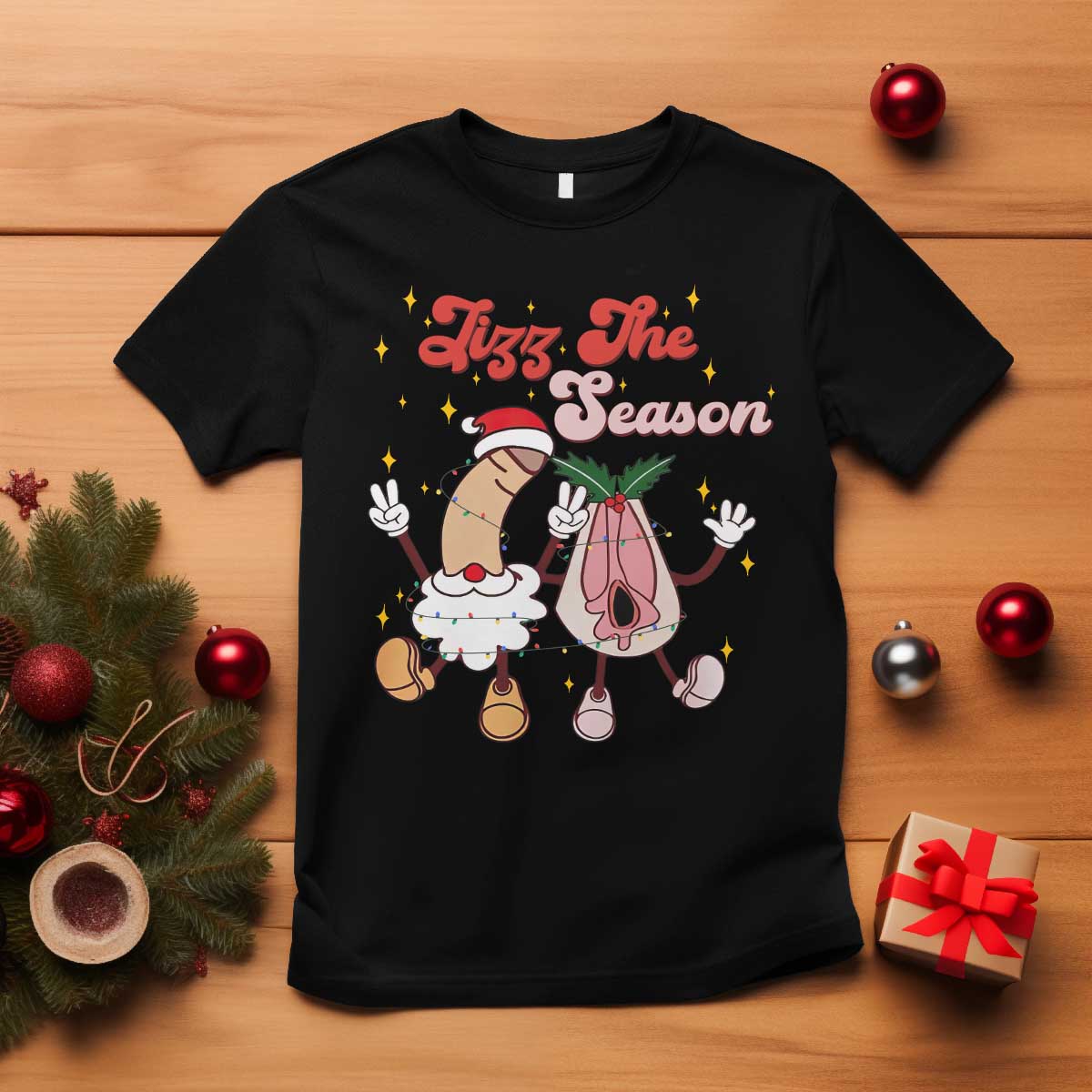 Dirty Christmas Jizz The Season T Shirt Funny Xmas Inappropriate Adult Humor - Wonder Print Shop