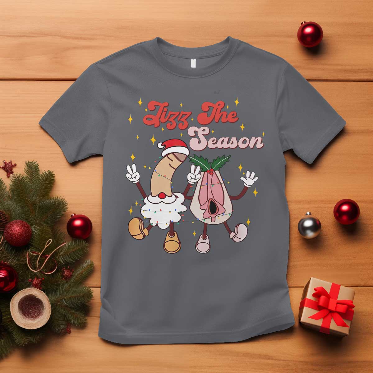 Dirty Christmas Jizz The Season T Shirt Funny Xmas Inappropriate Adult Humor - Wonder Print Shop