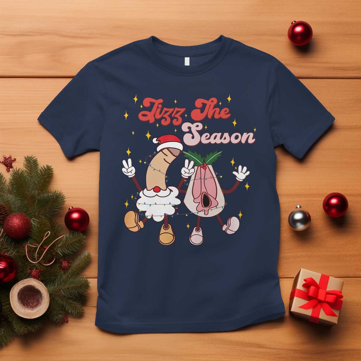 Dirty Christmas Jizz The Season T Shirt Funny Xmas Inappropriate Adult Humor - Wonder Print Shop