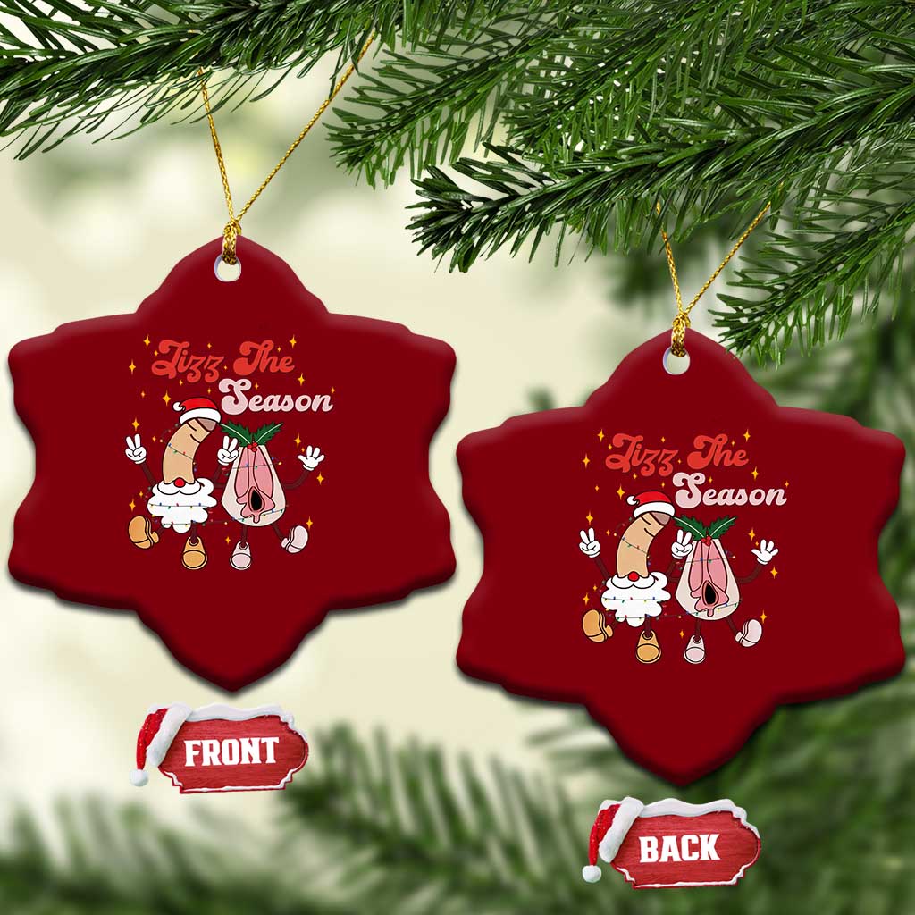 Dirty Christmas Jizz The Season Ceramic Ornament Funny Xmas Inappropriate Adult Humor - Wonder Print Shop