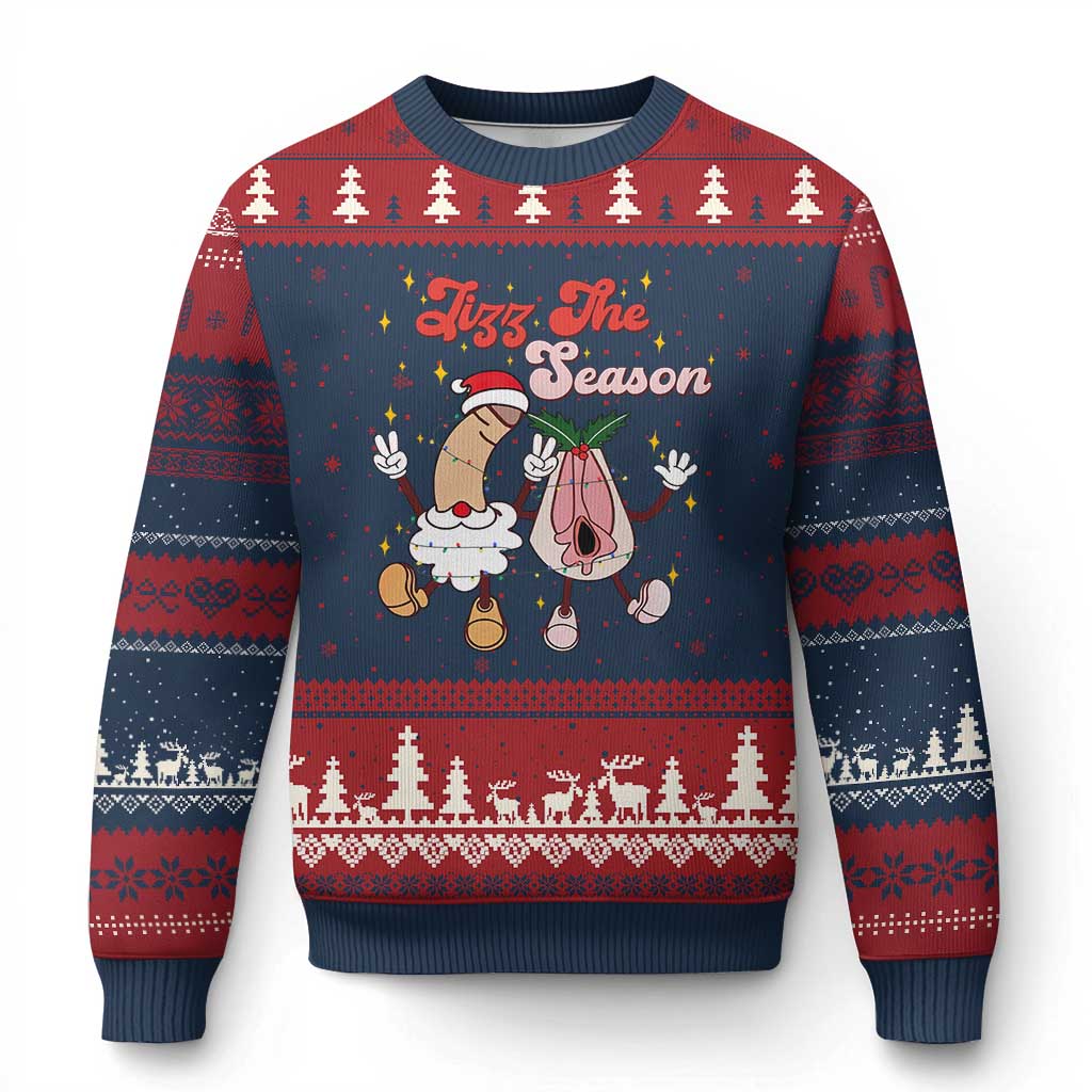 Dirty Xmas Jizz The Season Ugly Christmas Sweater Funny Xmas Inappropriate Adult Humor - Wonder Print Shop