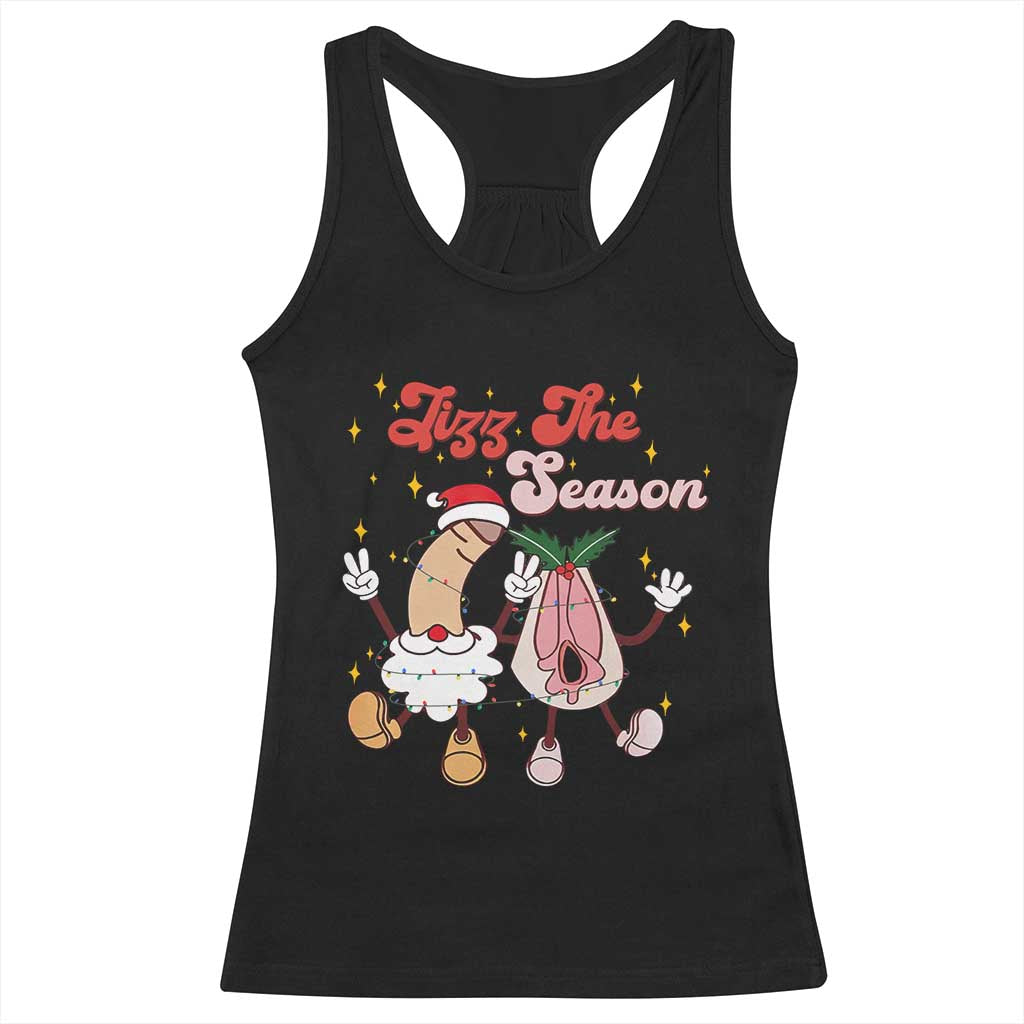 Dirty Christmas Jizz The Season Racerback Tank Top Funny Xmas Inappropriate Adult Humor - Wonder Print Shop
