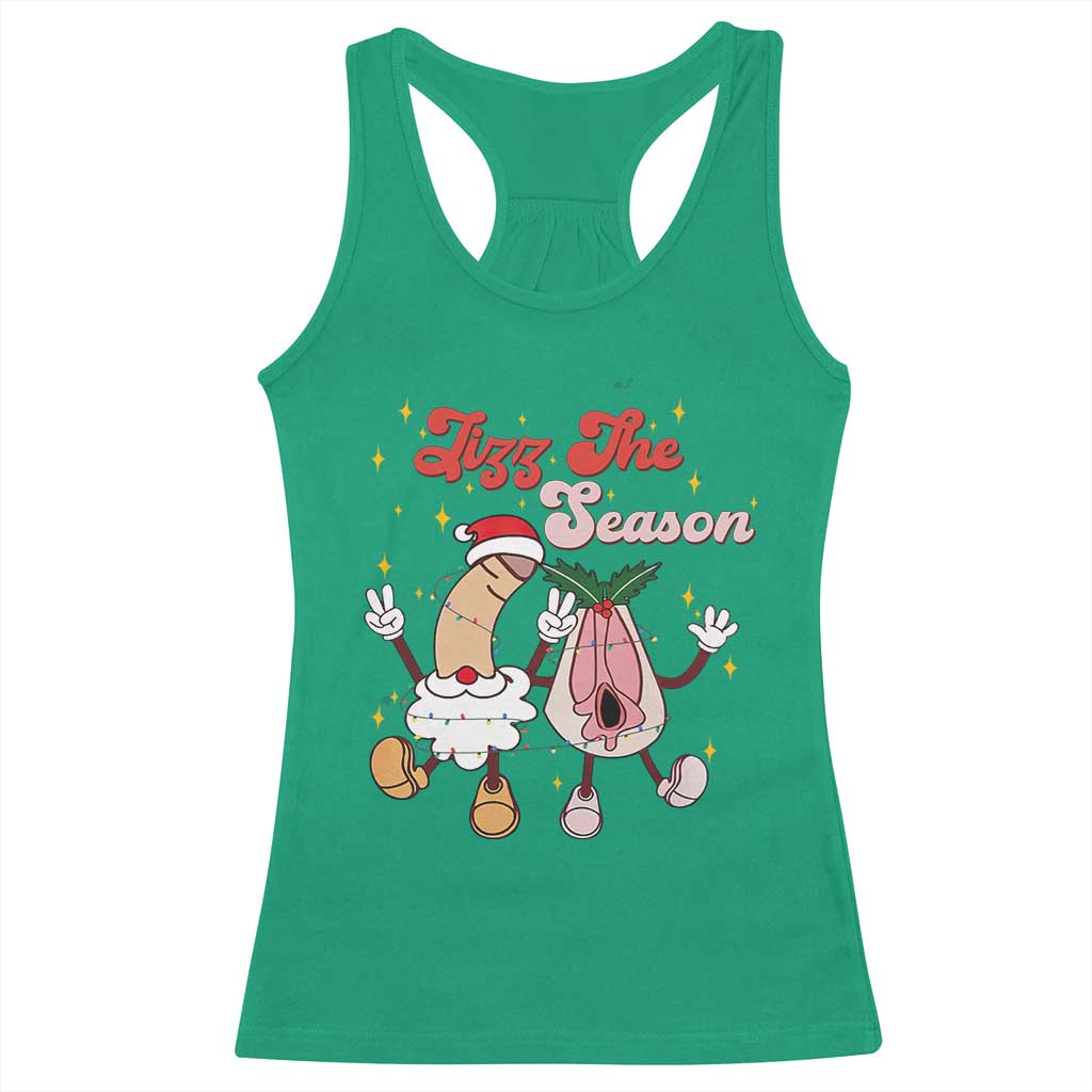 Dirty Christmas Jizz The Season Racerback Tank Top Funny Xmas Inappropriate Adult Humor - Wonder Print Shop