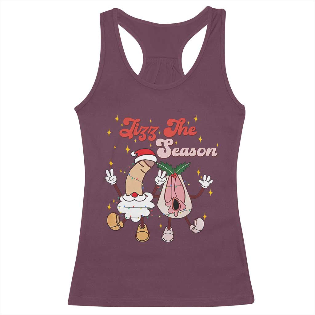 Dirty Christmas Jizz The Season Racerback Tank Top Funny Xmas Inappropriate Adult Humor - Wonder Print Shop