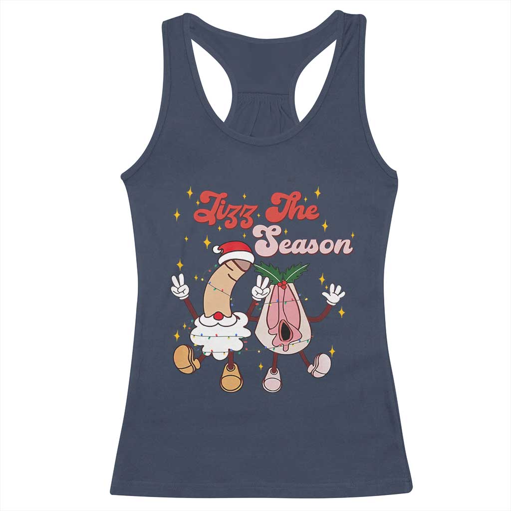 Dirty Christmas Jizz The Season Racerback Tank Top Funny Xmas Inappropriate Adult Humor - Wonder Print Shop