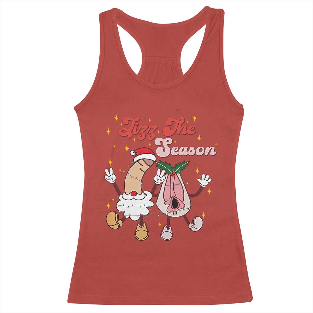 Dirty Christmas Jizz The Season Racerback Tank Top Funny Xmas Inappropriate Adult Humor - Wonder Print Shop