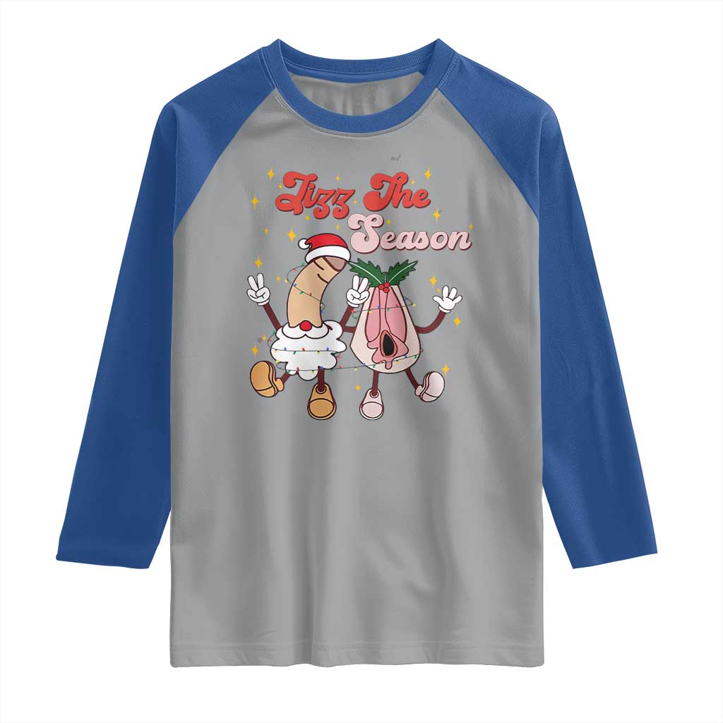 Dirty Christmas Jizz The Season Raglan Shirt Funny Xmas Inappropriate Adult Humor - Wonder Print Shop