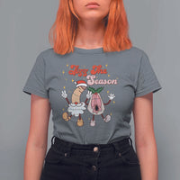 Dirty Christmas Jizz The Season T Shirt For Women Funny Xmas Inappropriate Adult Humor - Wonder Print Shop