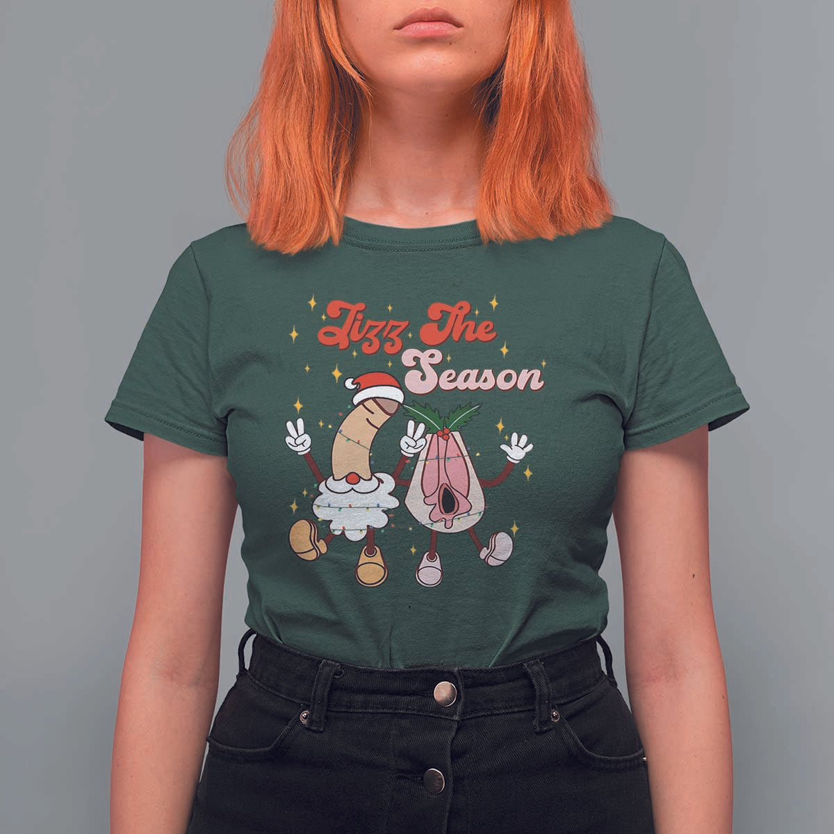 Dirty Christmas Jizz The Season T Shirt For Women Funny Xmas Inappropriate Adult Humor - Wonder Print Shop