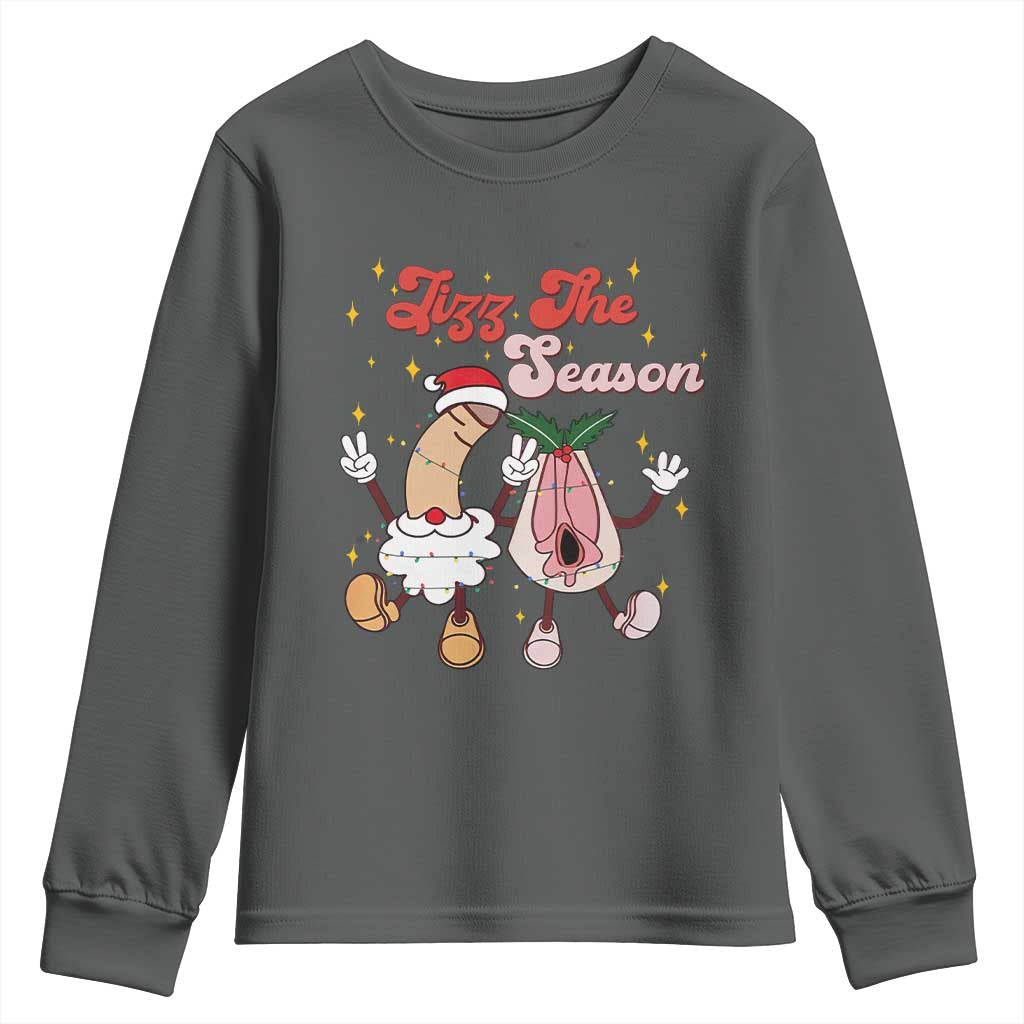 Dirty Christmas Jizz The Season Youth Sweatshirt Funny Xmas Inappropriate Adult Humor - Wonder Print Shop