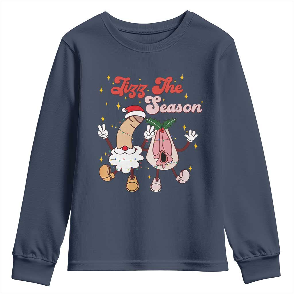 Dirty Christmas Jizz The Season Youth Sweatshirt Funny Xmas Inappropriate Adult Humor - Wonder Print Shop