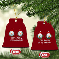Funny Christmas Adult Humor Ceramic Ornament Stop Staring At My Snowmen Boobs Xmas Embarrassing - Wonder Print Shop
