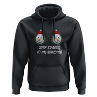 Funny Christmas Adult Humor Hoodie Stop Staring At My Snowmen Boobs Xmas Embarrassing - Wonder Print Shop