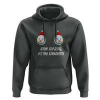 Funny Christmas Adult Humor Hoodie Stop Staring At My Snowmen Boobs Xmas Embarrassing - Wonder Print Shop