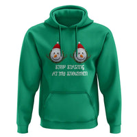 Funny Christmas Adult Humor Hoodie Stop Staring At My Snowmen Boobs Xmas Embarrassing - Wonder Print Shop