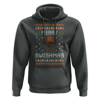 Funny Christmas Basketball Hoodie Merry Swishmas Ugly Xmas Swish Technique - Wonder Print Shop