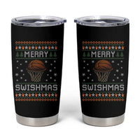 Funny Christmas Basketball Tumbler Cup Merry Swishmas Ugly Xmas Swish Technique - Wonder Print Shop